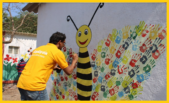 Volunteers rejuvenating rural school